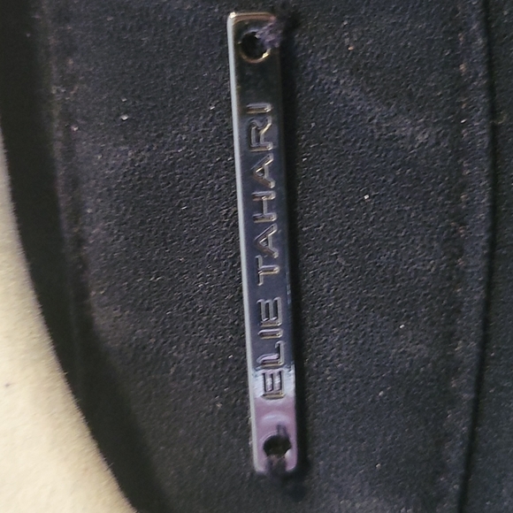 Elie Tahari navy shirtdress with handkerchief hem - Picture 3 of 10